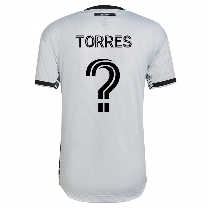 Enfant Maillot Jorge Torres #0 Blanc Tenues Extérieur 2023/24 T-Shirt Belgique
