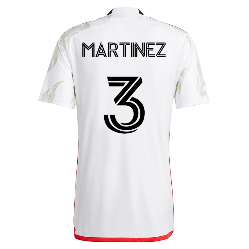Kinder José Antonio Martínez #3 Weiß Auswärtstrikot Trikot 2023/24 T-Shirt Belgien