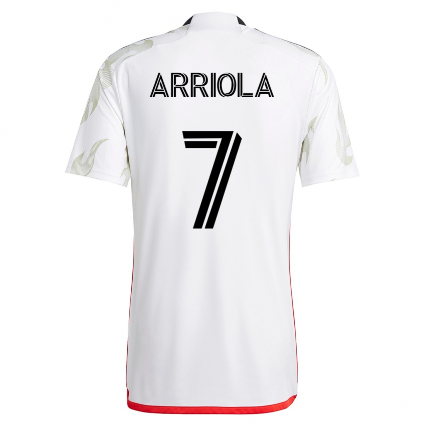 Kinder Paul Arriola #7 Weiß Auswärtstrikot Trikot 2023/24 T-Shirt Belgien