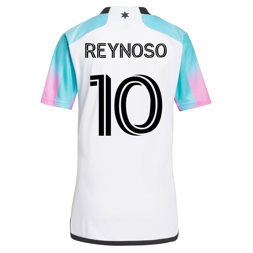 Kinderen Emanuel Reynoso #10 Wit Uitshirt Uittenue 2023/24 T-Shirt België