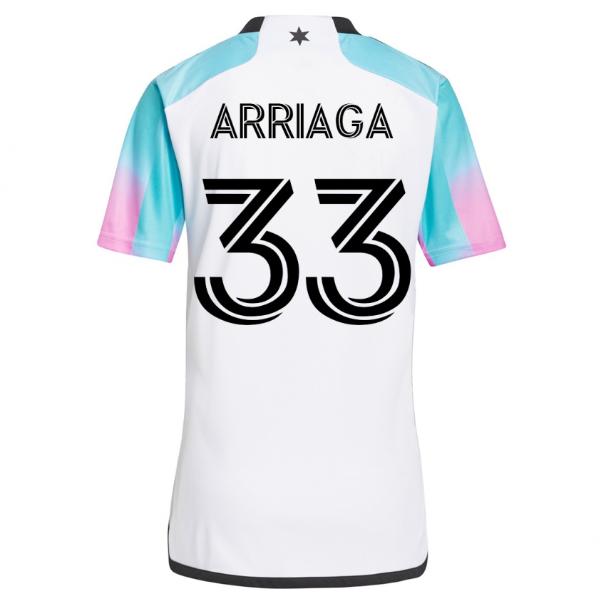 Kinderen Kervin Arriaga #33 Wit Uitshirt Uittenue 2023/24 T-Shirt België