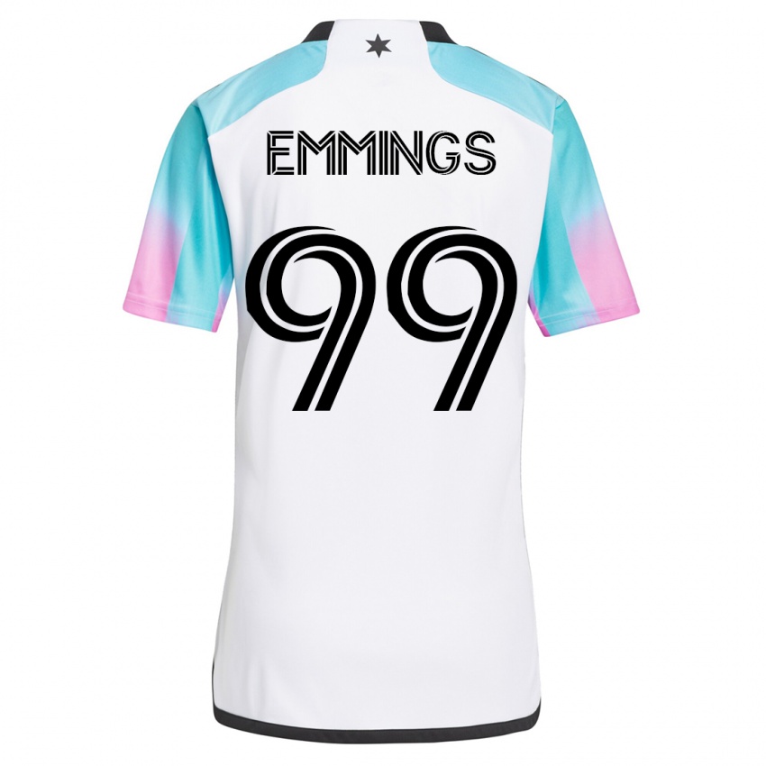 Kinderen Fred Emmings #99 Wit Uitshirt Uittenue 2023/24 T-Shirt België