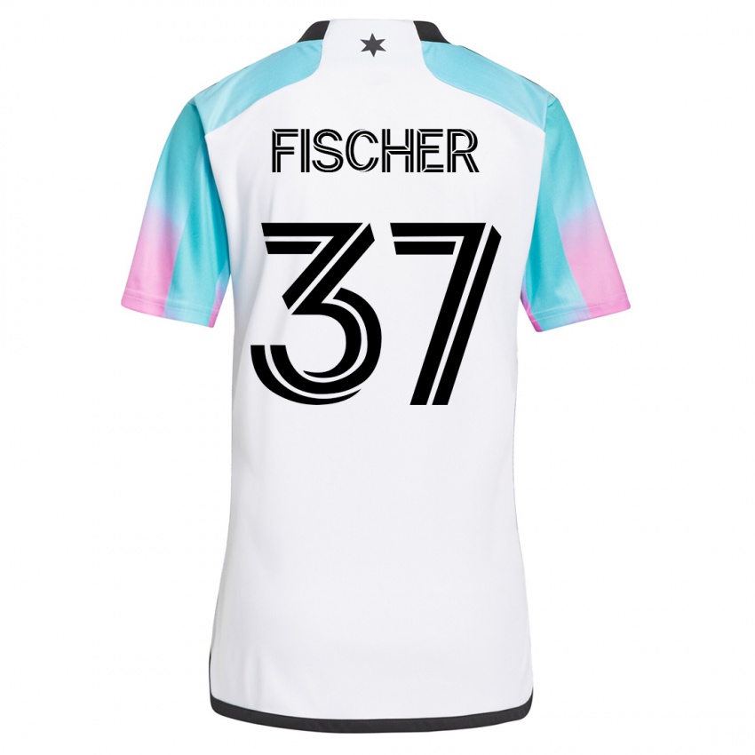 Kinderen Britton Fischer #37 Wit Uitshirt Uittenue 2023/24 T-Shirt België