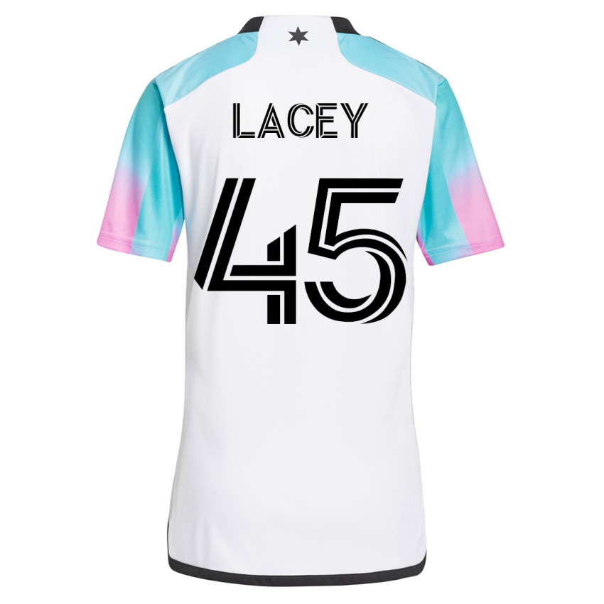 Kinderen Kameron Lacey #45 Wit Uitshirt Uittenue 2023/24 T-Shirt België