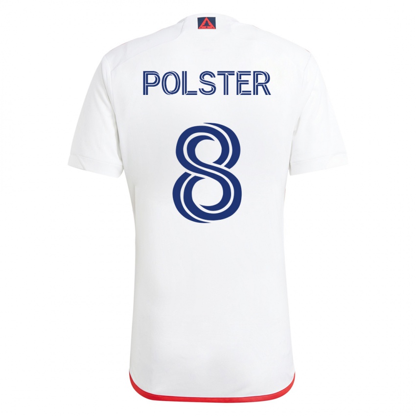 Kinder Matt Polster #8 Weiß Rot Auswärtstrikot Trikot 2023/24 T-Shirt Belgien