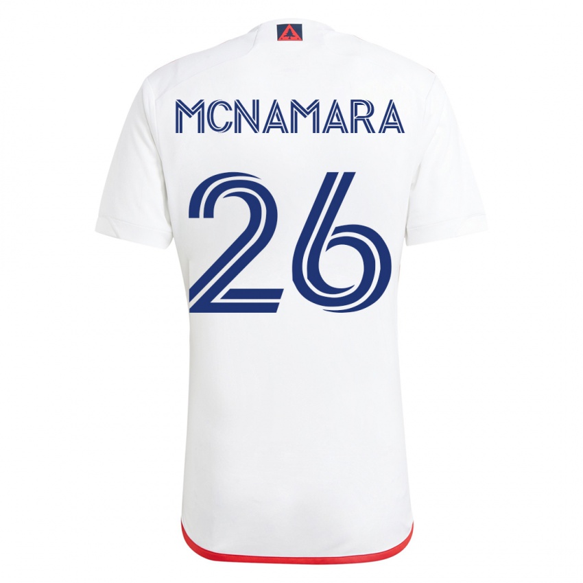 Kinderen Tommy Mcnamara #26 Wit Rood Uitshirt Uittenue 2023/24 T-Shirt België