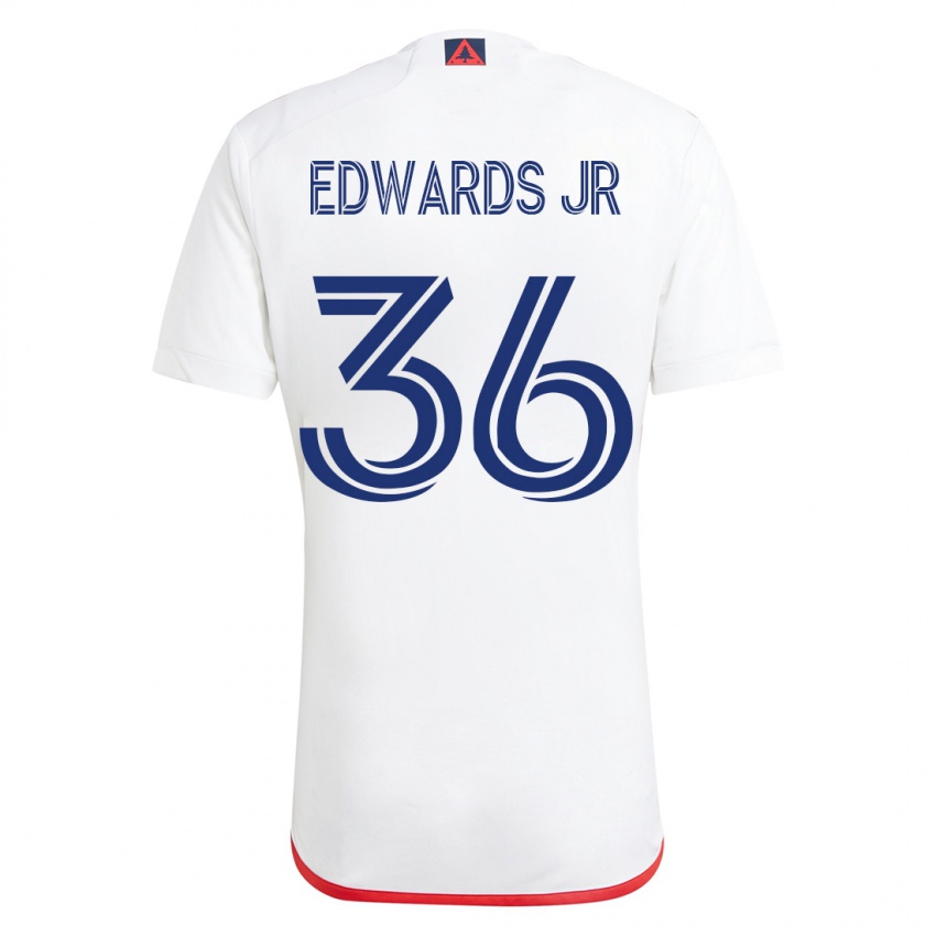 Kinderen Earl Edwards Jr. #36 Wit Rood Uitshirt Uittenue 2023/24 T-Shirt België