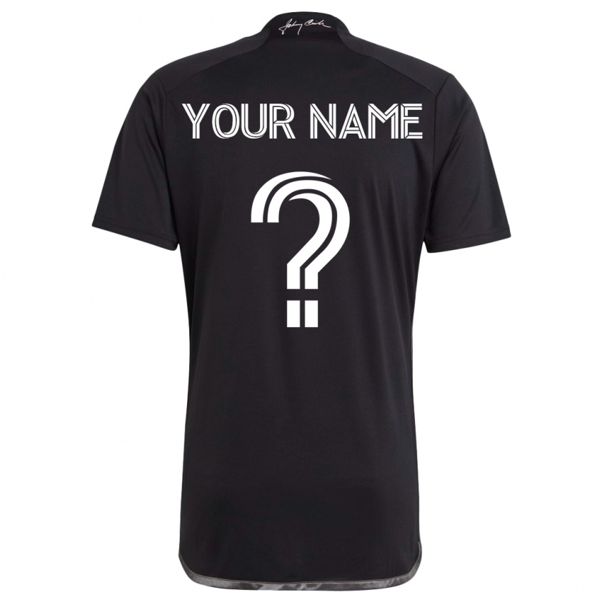 Kinderen Uw Naam #0 Zwart Uitshirt Uittenue 2023/24 T-Shirt België