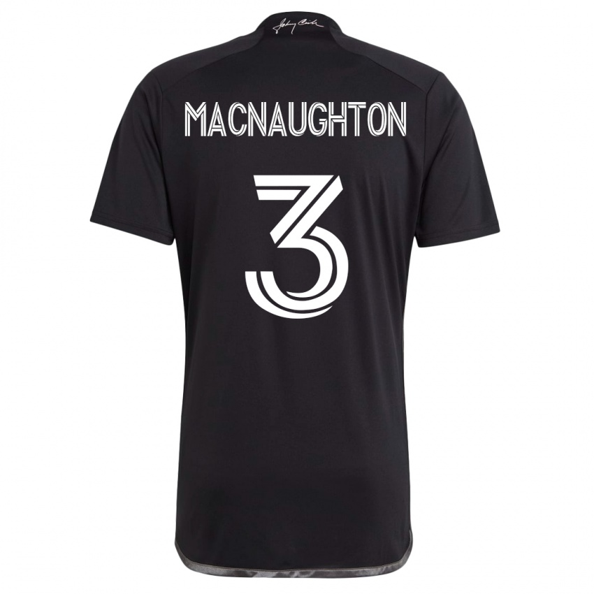 Kinder Lukas Macnaughton #3 Schwarz Auswärtstrikot Trikot 2023/24 T-Shirt Belgien