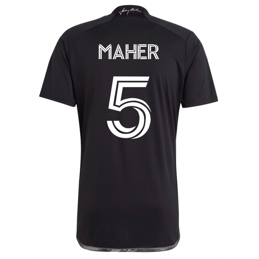 Kinder Jack Maher #5 Schwarz Auswärtstrikot Trikot 2023/24 T-Shirt Belgien