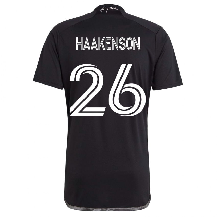 Kinderen Luke Haakenson #26 Zwart Uitshirt Uittenue 2023/24 T-Shirt België