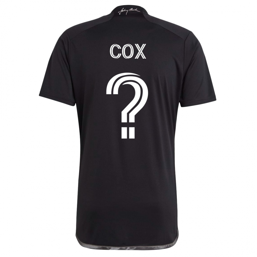Kinder Justin Cox #0 Schwarz Auswärtstrikot Trikot 2023/24 T-Shirt Belgien