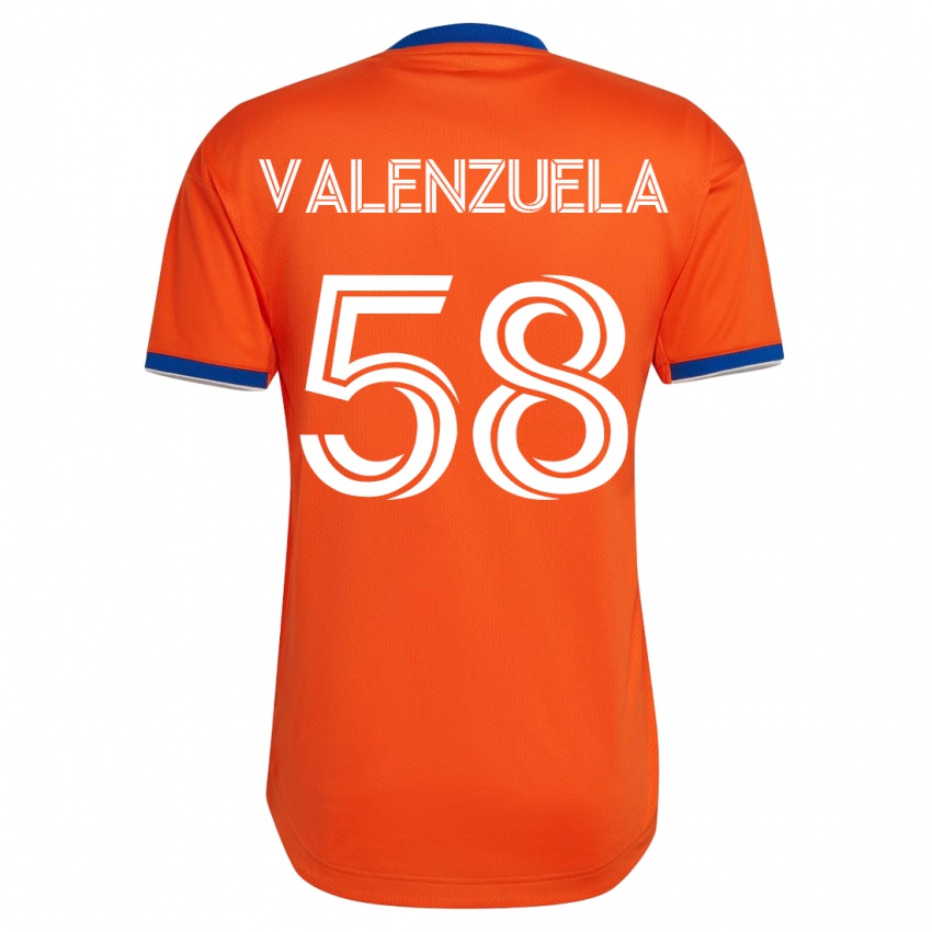 Kinder Gerardo Valenzuela #58 Weiß Auswärtstrikot Trikot 2023/24 T-Shirt Belgien