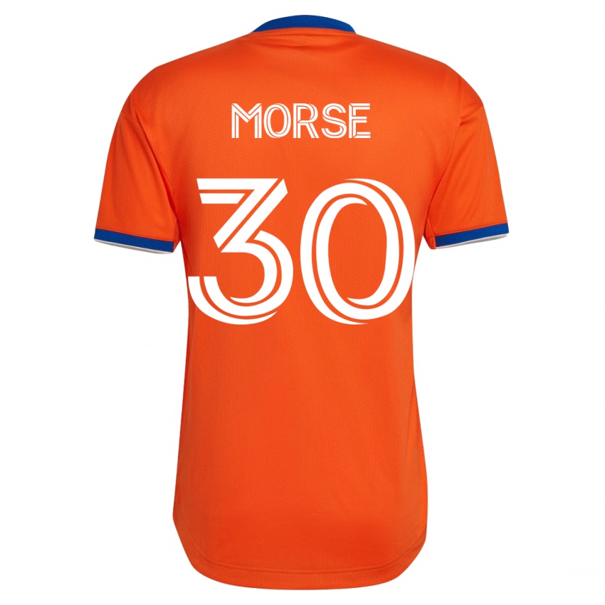 Kinder Hunter Morse #30 Weiß Auswärtstrikot Trikot 2023/24 T-Shirt Belgien