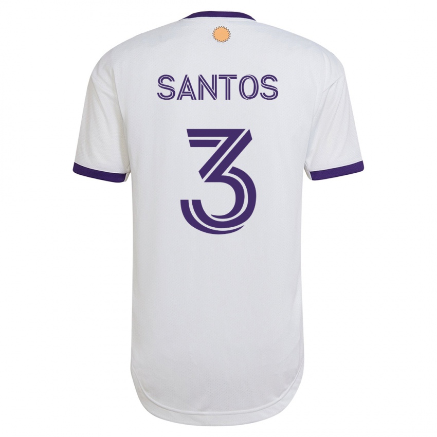 Kinder Rafael Santos #3 Weiß Auswärtstrikot Trikot 2023/24 T-Shirt Belgien