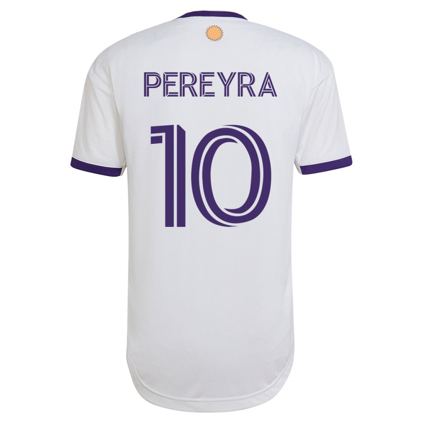 Kinder Mauricio Pereyra #10 Weiß Auswärtstrikot Trikot 2023/24 T-Shirt Belgien