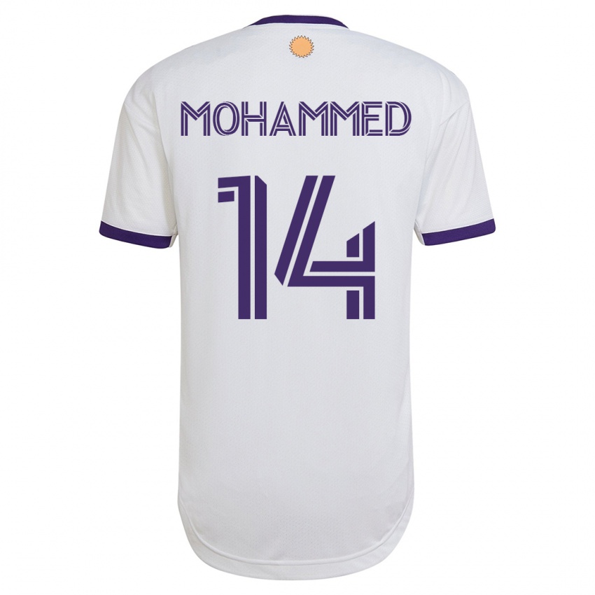 Kinder Shak Mohammed #14 Weiß Auswärtstrikot Trikot 2023/24 T-Shirt Belgien
