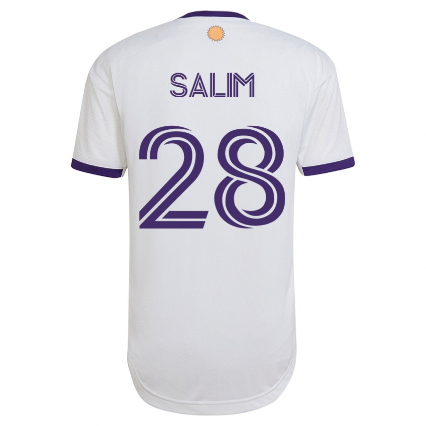 Enfant Maillot Abdi Salim #28 Blanc Tenues Extérieur 2023/24 T-Shirt Belgique