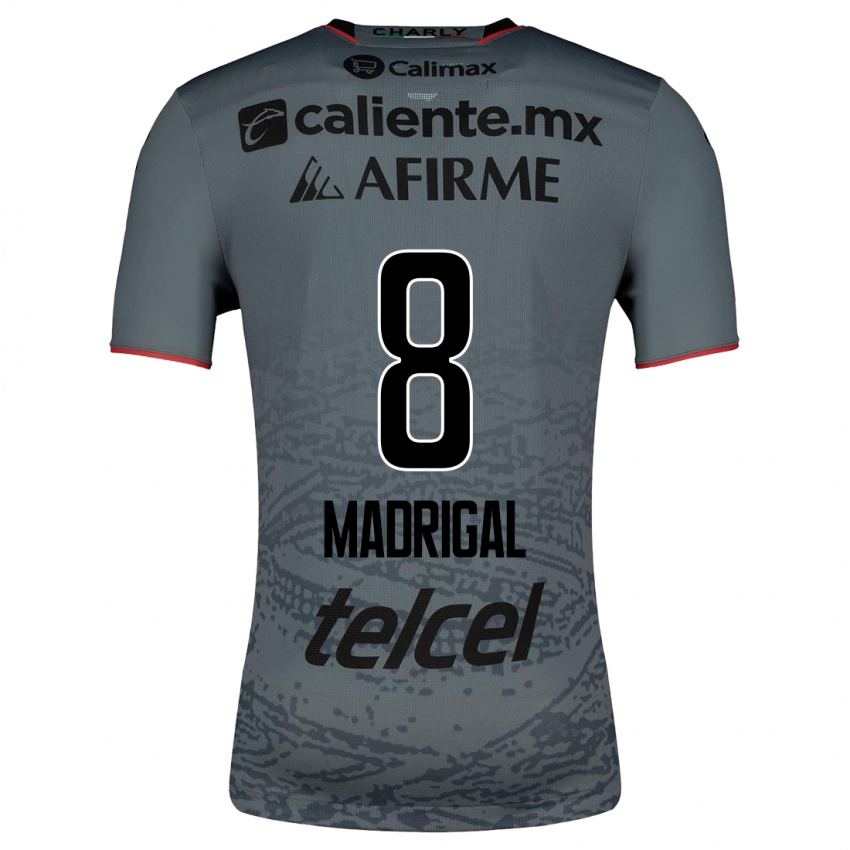 Kinder Fernando Madrigal #8 Grau Auswärtstrikot Trikot 2023/24 T-Shirt Belgien