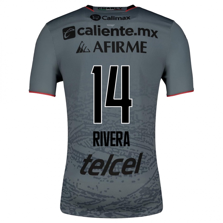 Kinder Christian Rivera #14 Grau Auswärtstrikot Trikot 2023/24 T-Shirt Belgien