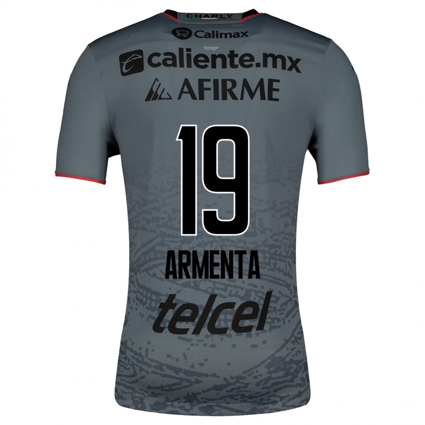 Kinder Eduardo Armenta #19 Grau Auswärtstrikot Trikot 2023/24 T-Shirt Belgien