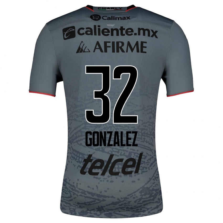 Kinder Carlos Gonzalez #32 Grau Auswärtstrikot Trikot 2023/24 T-Shirt Belgien