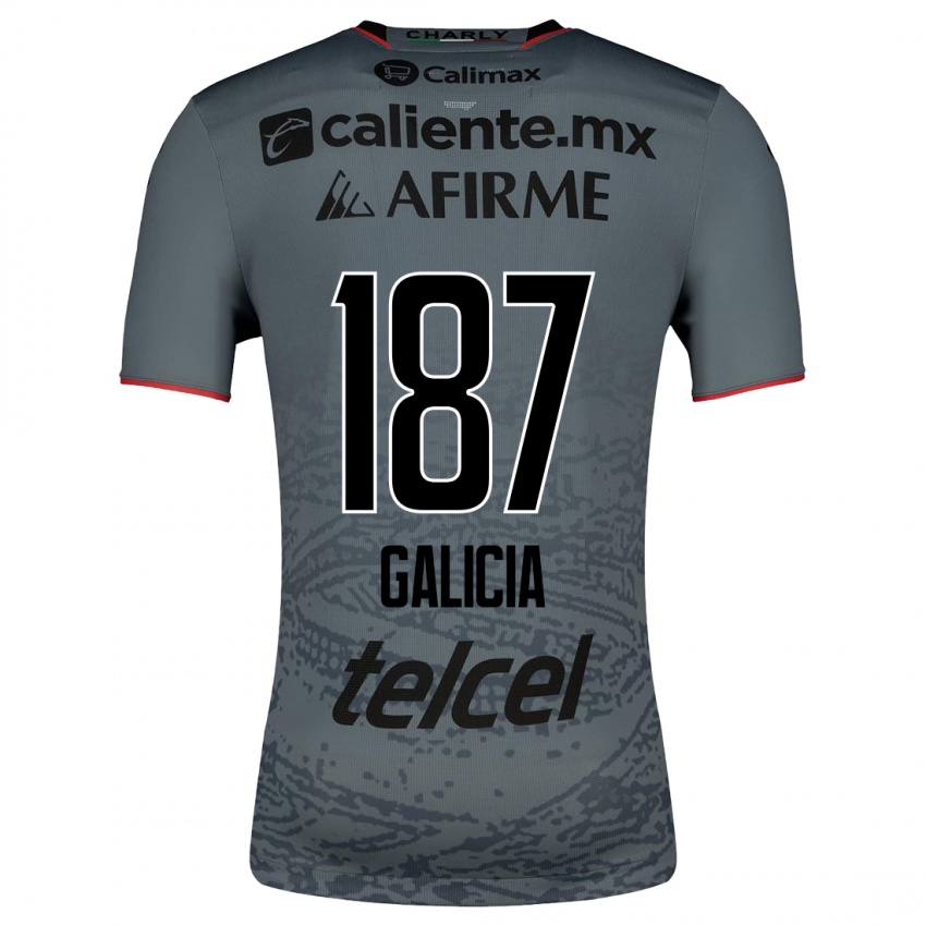 Kinder Carlos Galicia #187 Grau Auswärtstrikot Trikot 2023/24 T-Shirt Belgien