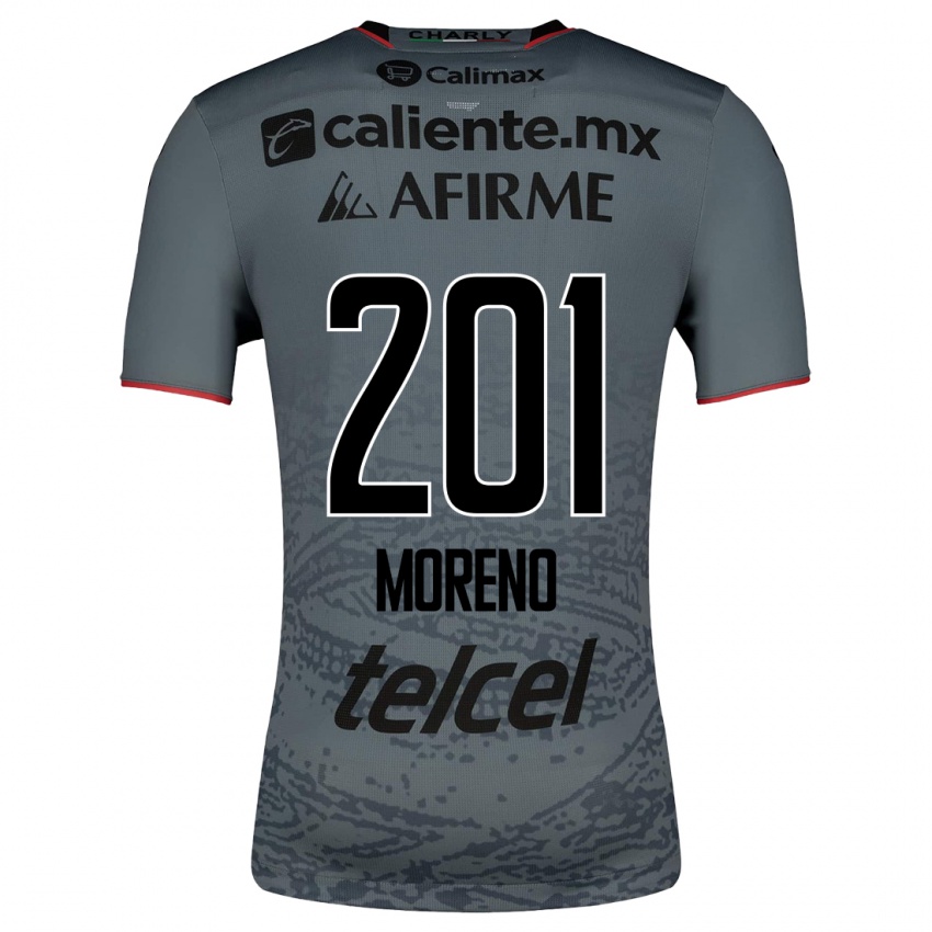 Kinder Jesús Moreno #201 Grau Auswärtstrikot Trikot 2023/24 T-Shirt Belgien