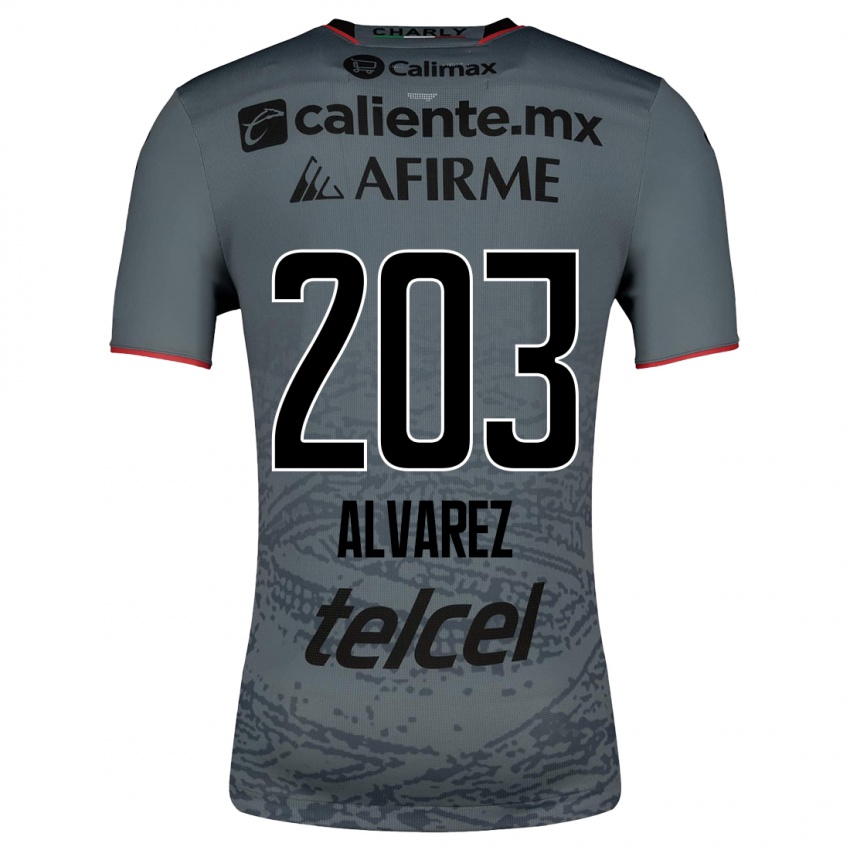 Kinder Jaime Álvarez #203 Grau Auswärtstrikot Trikot 2023/24 T-Shirt Belgien