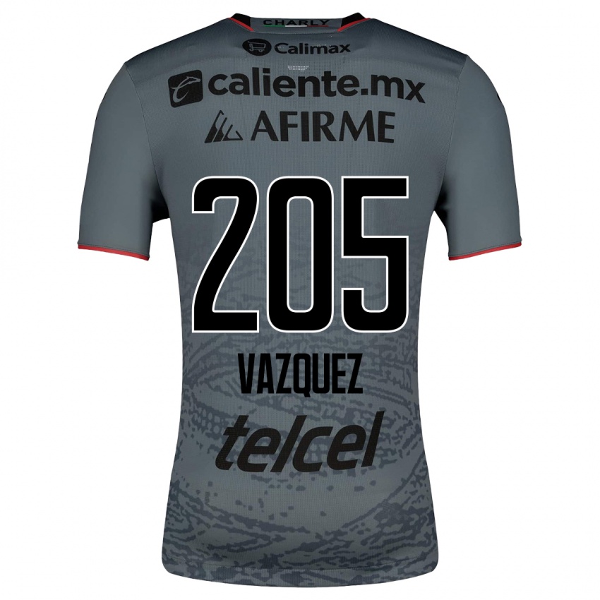 Kinder Aldair Vázquez #205 Grau Auswärtstrikot Trikot 2023/24 T-Shirt Belgien