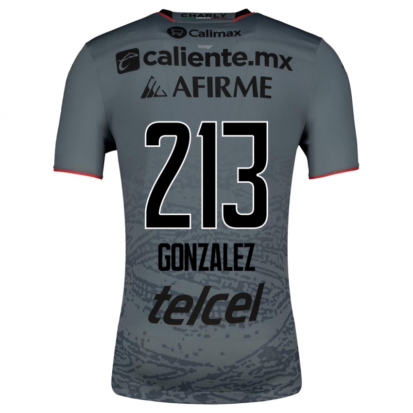 Enfant Maillot Óscar González #213 Gris Tenues Extérieur 2023/24 T-Shirt Belgique