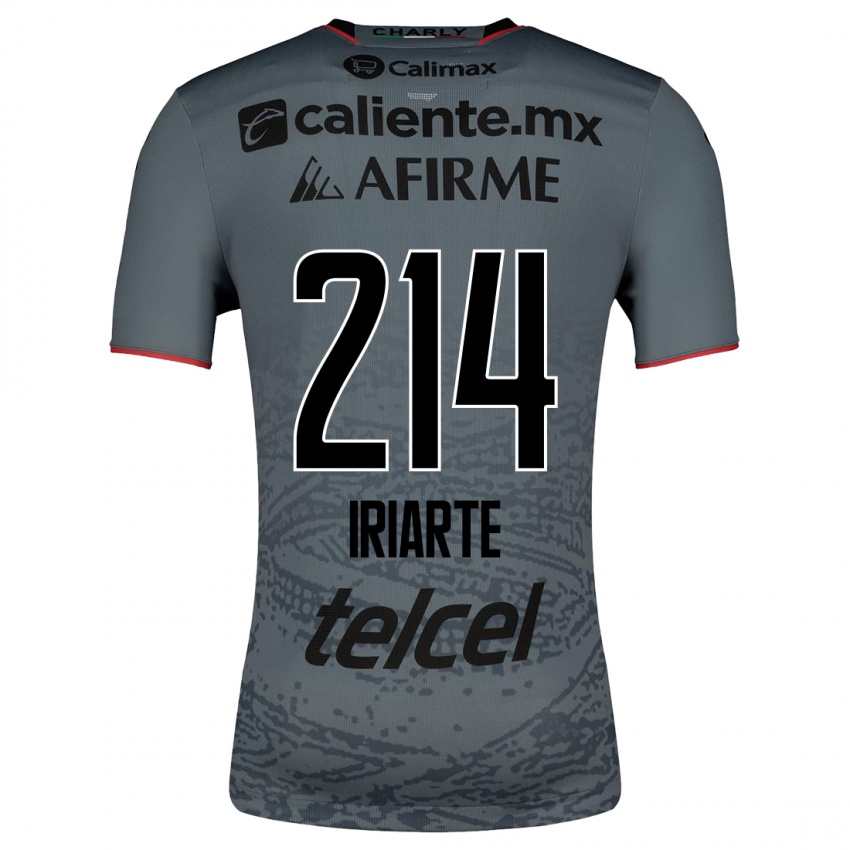 Enfant Maillot Oliver Iriarte #214 Gris Tenues Extérieur 2023/24 T-Shirt Belgique