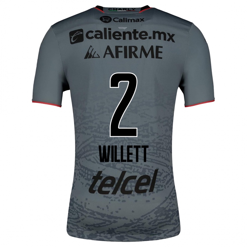Enfant Maillot Adyson Willett #2 Gris Tenues Extérieur 2023/24 T-Shirt Belgique