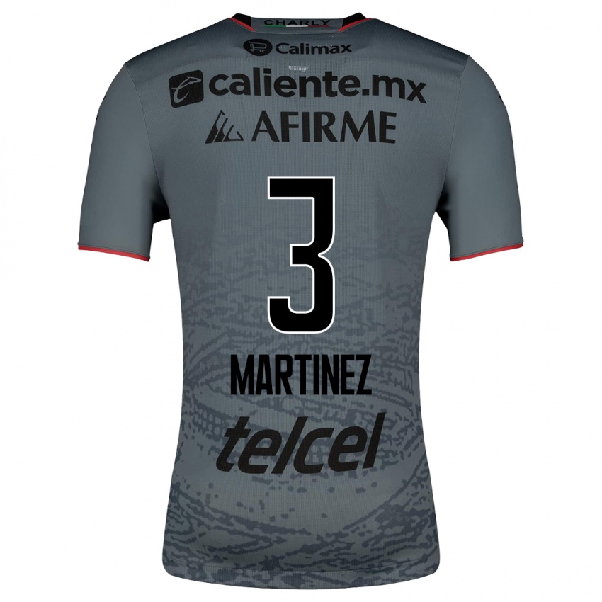 Enfant Maillot Nathaly Martínez #3 Gris Tenues Extérieur 2023/24 T-Shirt Belgique