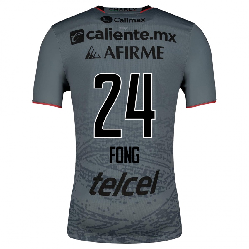 Enfant Maillot Michel Fong #24 Gris Tenues Extérieur 2023/24 T-Shirt Belgique