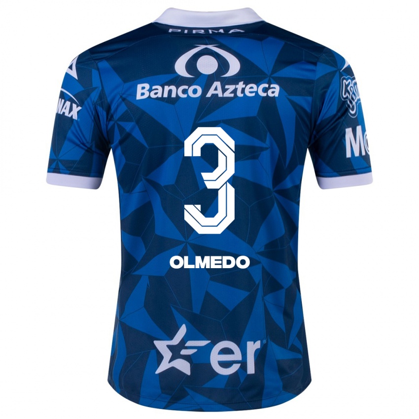 Kinder Sebastián Olmedo #3 Blau Auswärtstrikot Trikot 2023/24 T-Shirt Belgien
