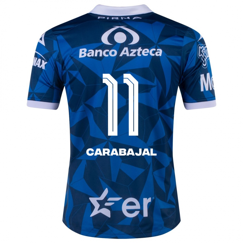 Kinderen Gabriel Carabajal #11 Blauw Uitshirt Uittenue 2023/24 T-Shirt België