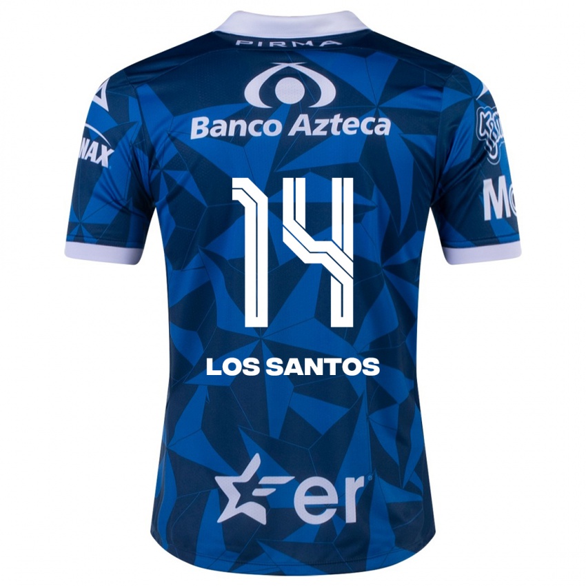 Kinderen Lucas De Los Santos #14 Blauw Uitshirt Uittenue 2023/24 T-Shirt België