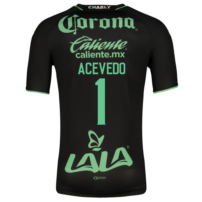 Kinder Carlos Acevedo #1 Schwarz Auswärtstrikot Trikot 2023/24 T-Shirt Belgien
