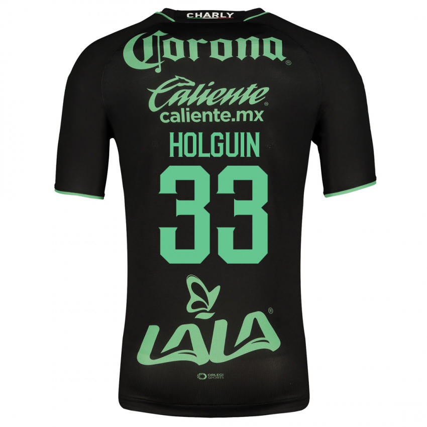 Kinder Héctor Holguín #33 Schwarz Auswärtstrikot Trikot 2023/24 T-Shirt Belgien