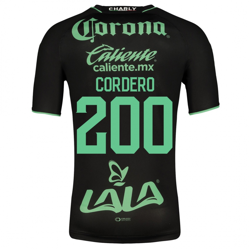 Kinder Mario Cordero #200 Schwarz Auswärtstrikot Trikot 2023/24 T-Shirt Belgien