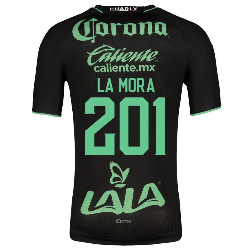Kinder Luis De La Mora #201 Schwarz Auswärtstrikot Trikot 2023/24 T-Shirt Belgien