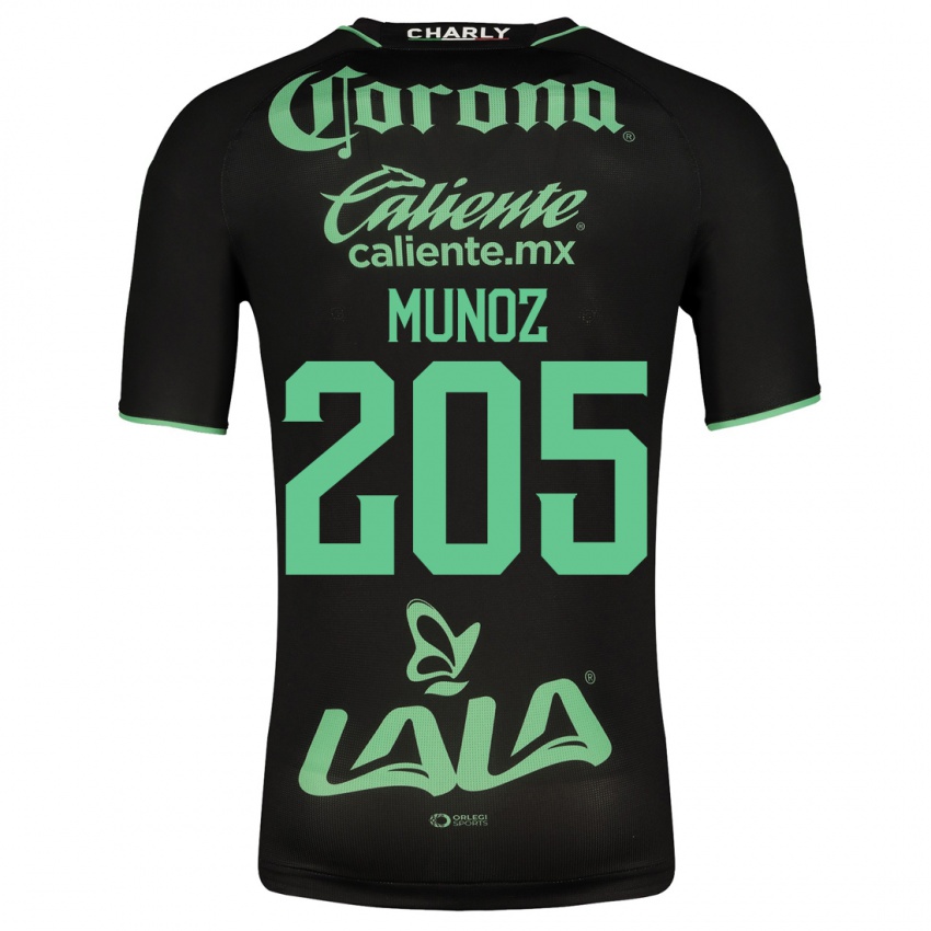 Kinder Guillermo Muñoz #205 Schwarz Auswärtstrikot Trikot 2023/24 T-Shirt Belgien