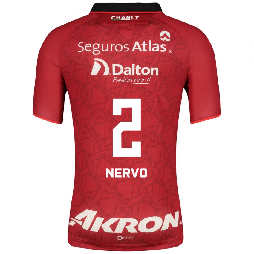 Kinder Hugo Nervo #2 Rot Auswärtstrikot Trikot 2023/24 T-Shirt Belgien