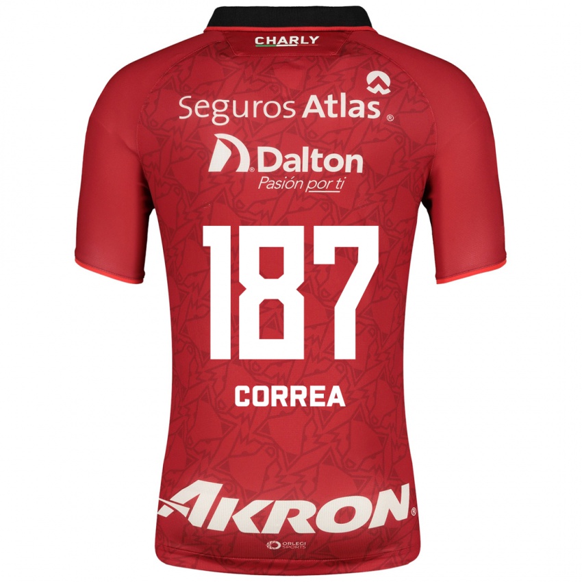 Kinderen Leonardo Correa #187 Rood Uitshirt Uittenue 2023/24 T-Shirt België
