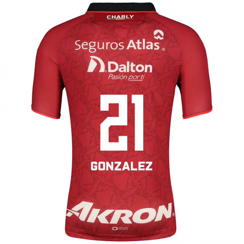 Kinder Sarahí González #21 Rot Auswärtstrikot Trikot 2023/24 T-Shirt Belgien