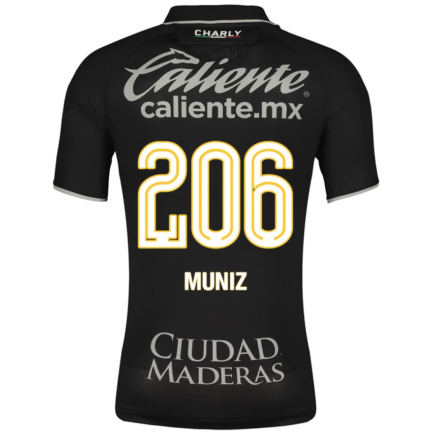 Kinder Isaác Muñíz #206 Schwarz Auswärtstrikot Trikot 2023/24 T-Shirt Belgien