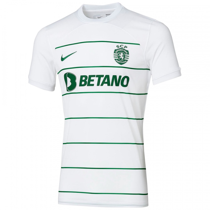Enfant Maillot João Pereira #85 Blanc Tenues Extérieur 2023/24 T-Shirt Belgique