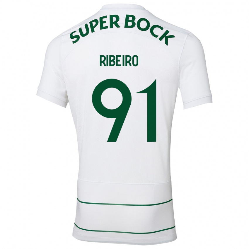 Kinder Rodrigo Ribeiro #91 Weiß Auswärtstrikot Trikot 2023/24 T-Shirt Belgien
