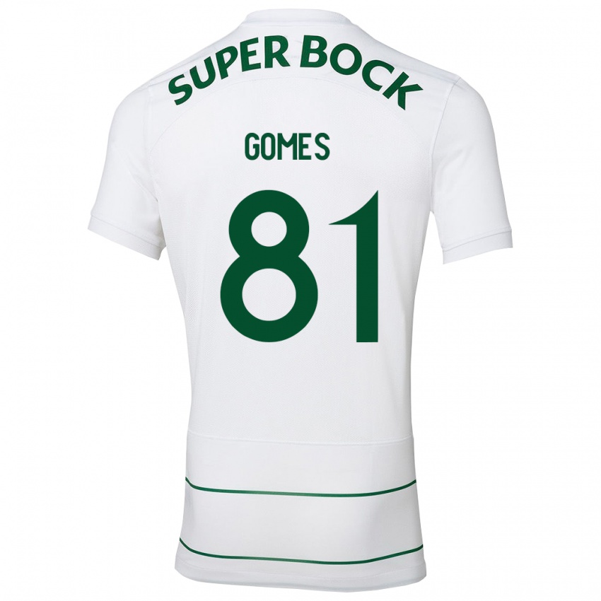 Kinder Salvador Gomes #81 Weiß Auswärtstrikot Trikot 2023/24 T-Shirt Belgien